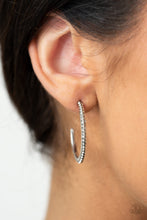 Load image into Gallery viewer, Paparazzi Accessories Don&#39;t Think Twice - White Hoop Earring
