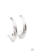 Load image into Gallery viewer, Paparazzi Accessories I Double FLARE You - Silver Hoop Earring
