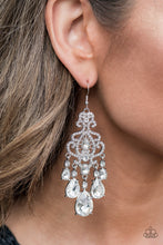 Load image into Gallery viewer, Paparazzi Accessories Queen Of All Things Sparkly - White Earring
